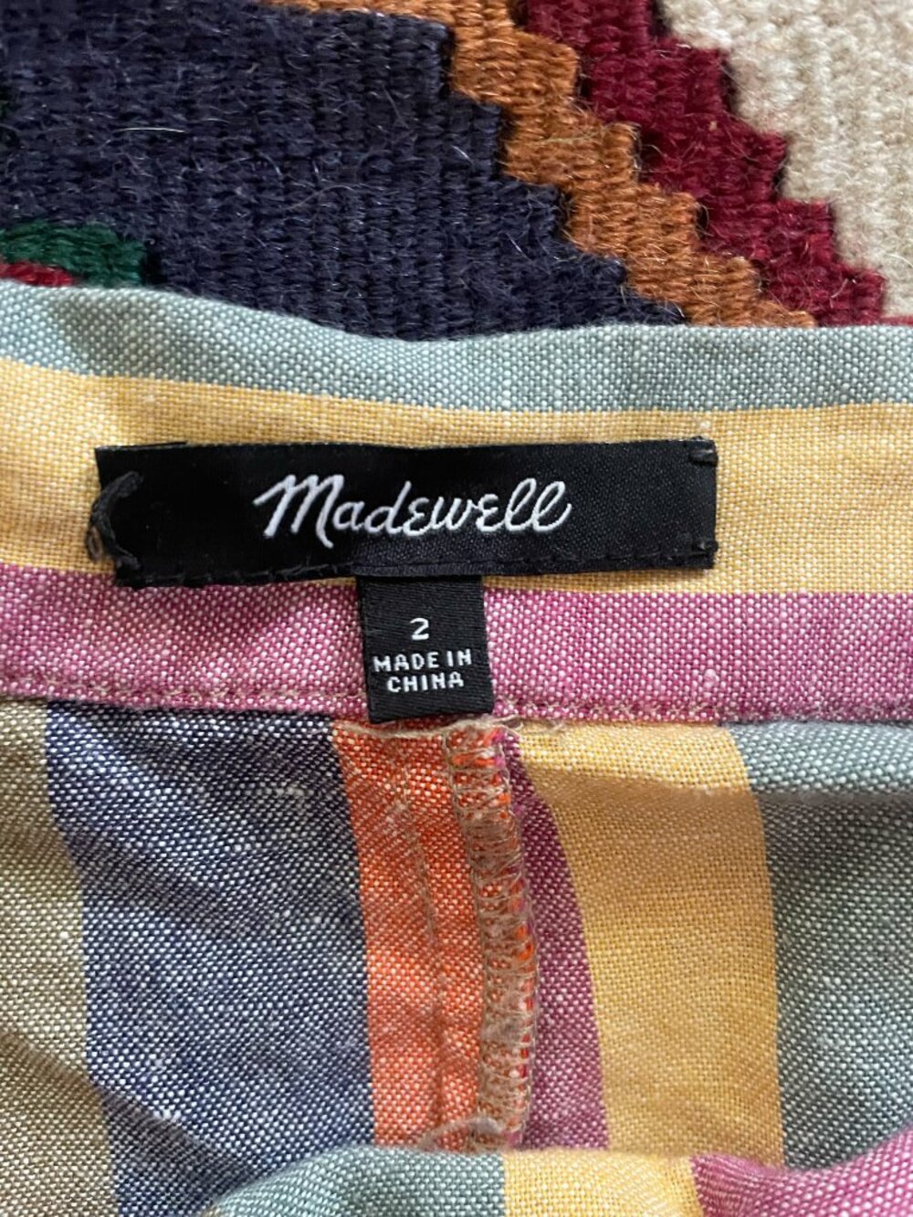 Madewell rainbow cotton-linen 2pc set - Picture 3 of 6